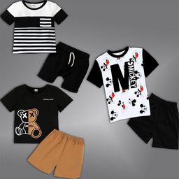 HELPOM Unisex Kids Printed T-shirt with Shorts-image-84