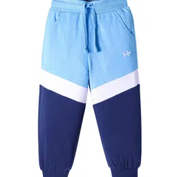 Honeyhap Infant Boys Colourblocked Pure Cotton Mid Rise Joggers-image-5
