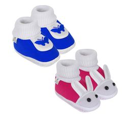 NESKA MODA Blue Cotton Booties-image-80