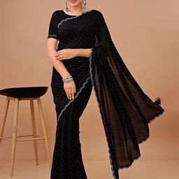 Leelavati Silk Blend Embellished Saree For Women's-picture-11