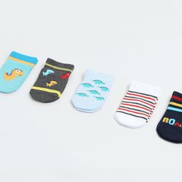 max Infants Pack Of 5 Ankle- Length Patterned Socks image 2
