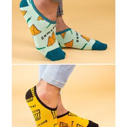 Dynamocks Pack Of 6 Patterned Anti-Microbial Shoe-Liners Socks image 4