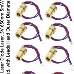 PACK OF 8 Mini Red Laser Diode Laser, 5V 650nm 5m Electronic Components Electronic Hobby Kit-image-9