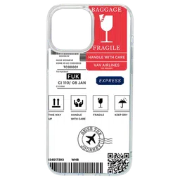 QUIX Fragile Sticker Soft TPU Back Cover for Apple iPhone 14 (Supports Wireless Charging, Multi Color)-picture-20