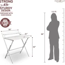 faburaa Venus 30x21 Foldable Table for Home and Office, Computer & Laptop, Study Desk Engineered Wood Study Table image 3