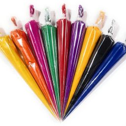 Multicolor Ceramic Cones Fabric Glue Cone (Liquid Paste) for Arts & Crafts and Decorative Purposes, Pack of 10 Cones Plain Color Concentrate-image-1