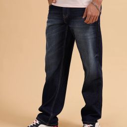 Men Relaxed Fit Mid Rise Blue Jeans-image-54