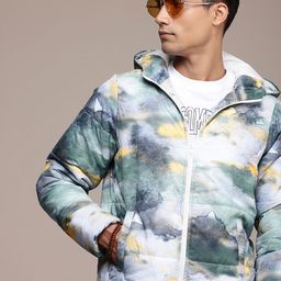 Roadster The Life Co. Abstract Printed Padded Jacket-picture-52