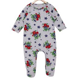 berrytree Kids Grey, Green & Red Printed Sleepsuit-image-98