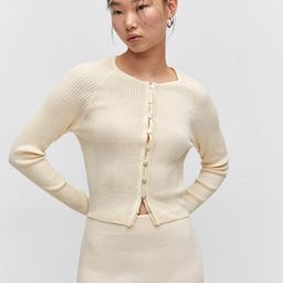 MANGO Acrylic Ribbed Cardigan-image-26