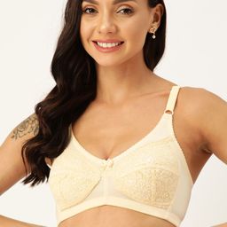 DressBerry Cream-Coloured Floral Lace Everyday Bra - Full Coverage-27