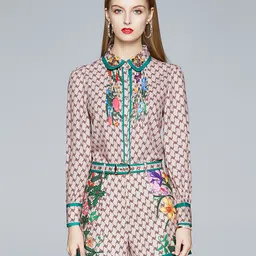 JC Collection Printed Top & Shorts Co-Ords Set-picture-11