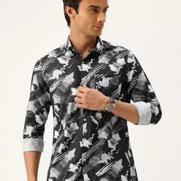 Integriti Slim Fit Abstract Printed Casual Shirt-image-49
