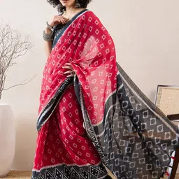 KALINI Ethnic Motifs Zari Ikat Saree-image-111