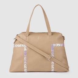 Baggit Women Beige Embellished Handheld Bag-17