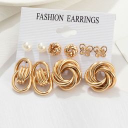 Jewels Galaxy Gold-Toned Contemporary Studs Earrings-57