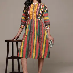 aarke Ritu Kumar Print A-Line Cotton Midi Dress-picture-10