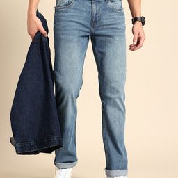 Being Human Men Straight Fit Light Fade Stretchable Jeans-image-77