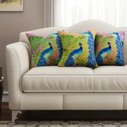 SEJ by Nisha Gupta Multicolor Cushion Covers - Set of 3-44