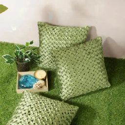Romee Green Polyester Cushion Covers (40 x 40 cm) - Set of 3-image-50