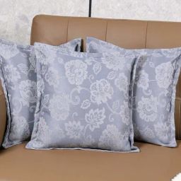 Saral Home Grey Cotton Cushion Covers - Set of 3-image-62
