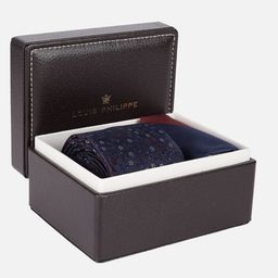 Louis Philippe Embroidered Tie & Pocket Square-picture-3