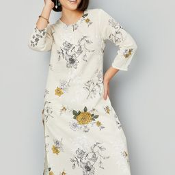 max Women Floral Printed Round Neck Straight Kurta-picture-12