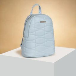 Forever Glam by Pantaloons Blue PU Medium Backpack-47