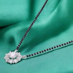 crash.club By CKC Sterling Silver Black Bead & Floral Pendant Necklace-image-58
