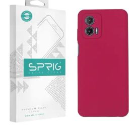 Sprig Liquid Silicone Back Cover for Motorola G73 5G (Red)-image-87