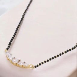 crash.club By CKC Classic Gold-Toned Mangalsutra with Sparkling Stones-image-10