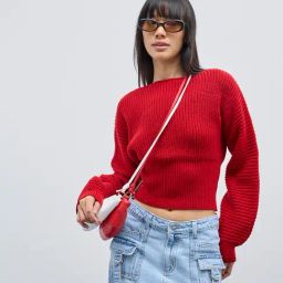 Nuon by Westside Red Knitted Sweater-image-55