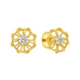 Malabar Gold and Diamonds Floral 22k Gold Earrings for Women-image-68
