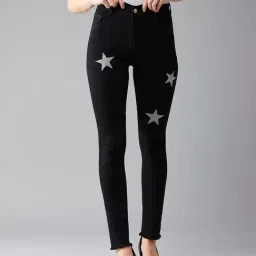 DOLCE CRUDO Black Embroidered Jeans-image-60