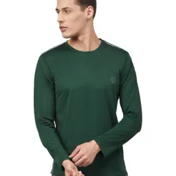 Chkokko Green Regular Fit Sports T-Shirt-image-58