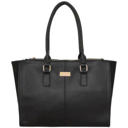 Pierre Cardin Black Solid Tote Handbag-image-12