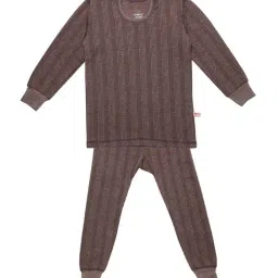 Vimal Jonney Kids Brown Regular Fit Thermal Set-image-19