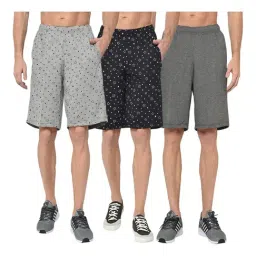 Vimal Jonney Multicolor Regular Fit Shorts - Pack of 3-picture-8