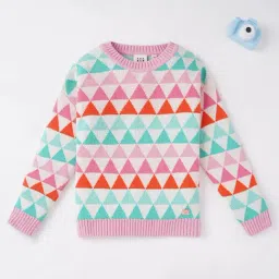 Ed-a-Mamma Kids Multicolored Printed Full Sleeves Sweater-image-15