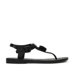 Elle Women's Black T-Strap Sandals-picture-23