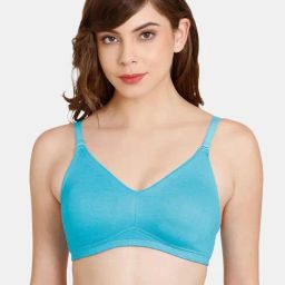 Rosaline by Zivame Blue Non-Padded Double Layered Bra-image-62