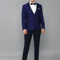 Allen Solly Navy Printed Slim Fit 2-Piece Suit-image-39