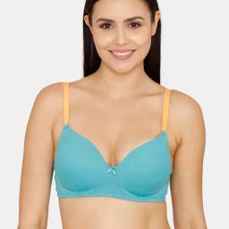 Zivame Blue Half Coverage T-Shirt Bra-picture-2