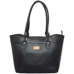 Pierre Cardin Black Solid Tote Handbag-39