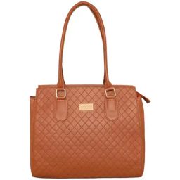 Pierre Cardin Tan Textured Tote Handbag-0