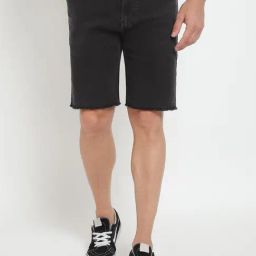 Guess Black Regular Fit Solid Shorts-picture-15