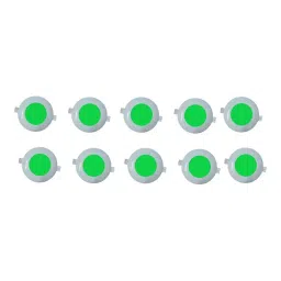 GENERIC 3 W Round Micro Deep Junction Light Ceiling Lamp Green (Pack of 5), G5 image 1