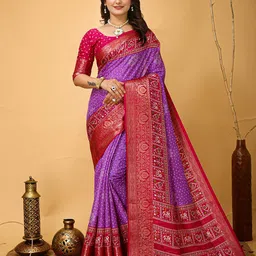 HI FI NX Bandhani Silk Cotton Pant Kanjeevaram Saree-image-95