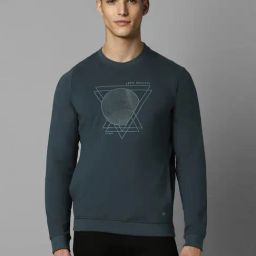 Louis Philippe Green Regular Fit Printed Sweatshirt-36