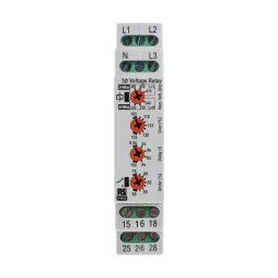 RS PRO Phase and Voltage Monitoring Relay DIN Rail Mount 3 Phase DPDT Model No. 2257387-17